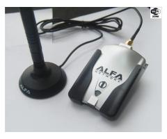 Адаптер за безжичен интернет ALFA с 2 антени на 6DBi и 2DBi